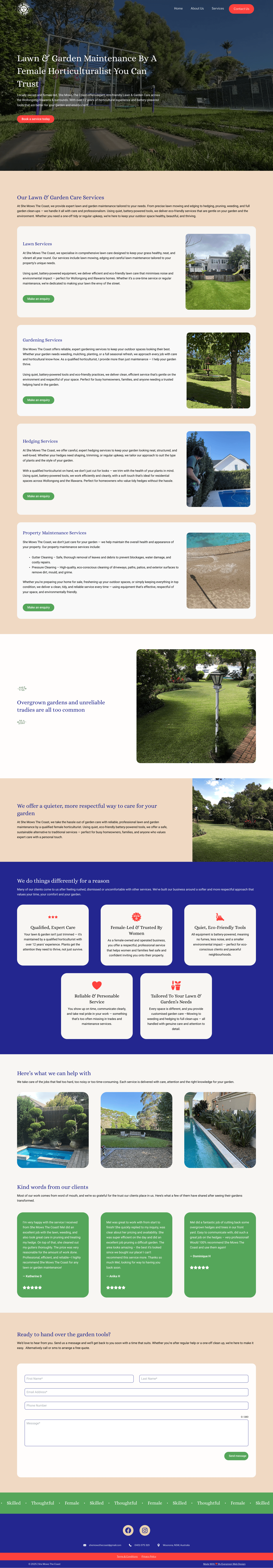 She Mows The Coast Home page